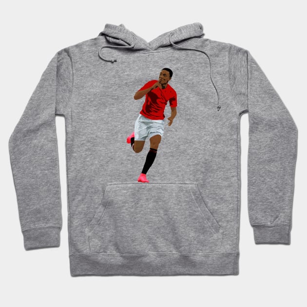 Anthony Martial Illustration Hoodie by TheUnitedPage